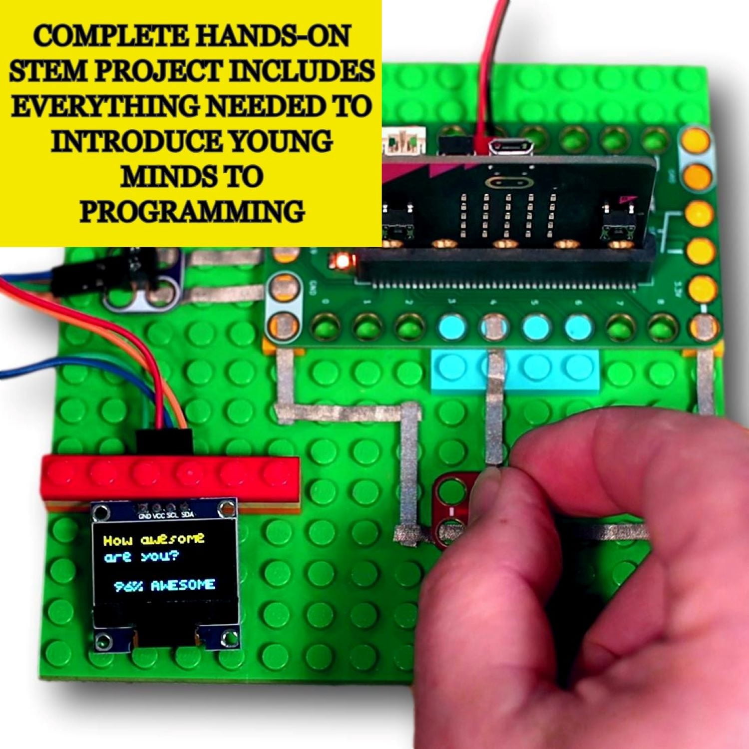 Brown Dog Gadgets Crazy Circuits Bit Board Kit (Microbit NOT Included) – STEM Learning with LEDs & Servos