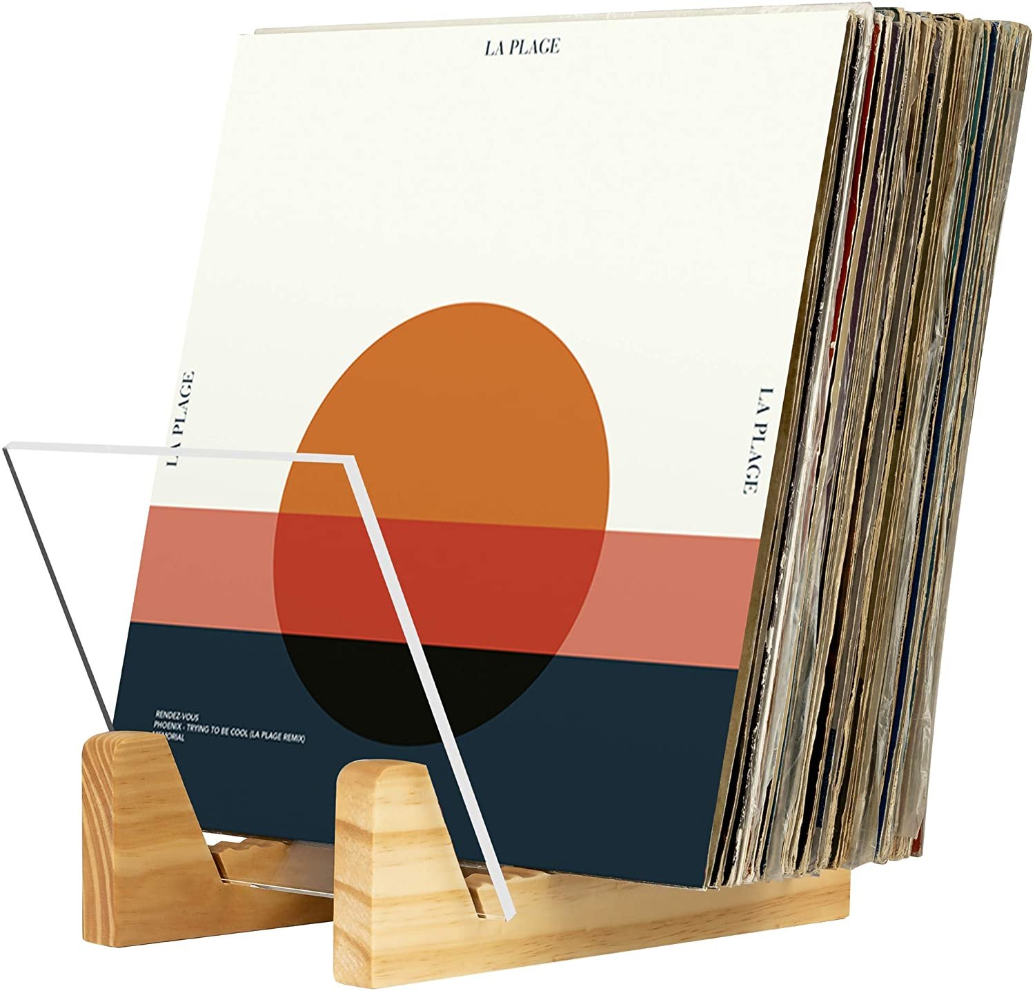 Hudson HiFi Desktop Vinyl Record Album Storage Display Stand and Holder Cessna Black