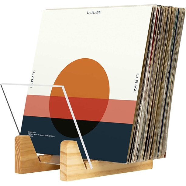 Hudson HiFi Desktop Vinyl Record Album Storage Display Stand and