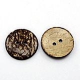 Coconut Buttons 2-Hole Flat Round Coconut Brown 37.5 Hole: 4mm Mixed Color
