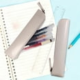 thumbnail image 5 of Under 1$ Pencil Case Slim Zippered Faux Leather Pen Pouch Compact for College Office Teens 7.7x1.4x0.6 in PU Pink by Xuniizn, 5 of 7