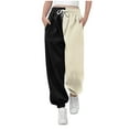 thumbnail image 1 of Plebaso Sweatpants for Boys Girls Colorblock Cinch Bottom Joggers Casual Drawstring Kids Pants with Pockets, 1 of 6
