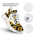 thumbnail image 3 of Wild Yellow Sunflowers on Black Background Walking Shoes for Men Woman Lightweight Tennis Fashion Elastic Sports Shoes Cushion Basketball Shoes, 3 of 7
