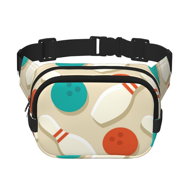 Easygdp Vintage Bowling Fanny Packs para Mujeres y Hombres, Bolsa de Cinturón, Bolsos de Cruz para Trabajo/Correr/Senderismo