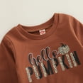 thumbnail image 3 of Toddler Baby Girl Halloween Clothes Long Sleeve Pumpkin Sweatshirt Tops Leopard Bell Bottom Pants Set Fall Winter Outfits, 3 of 8