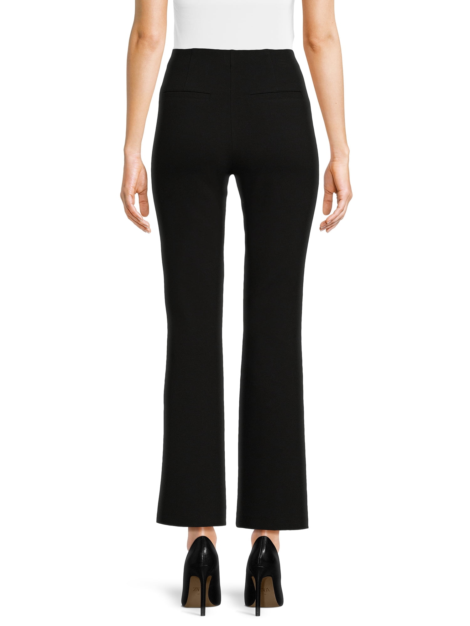 Time and Tru Women's Flare Ponte Pants, 30" Inseam for Regular
