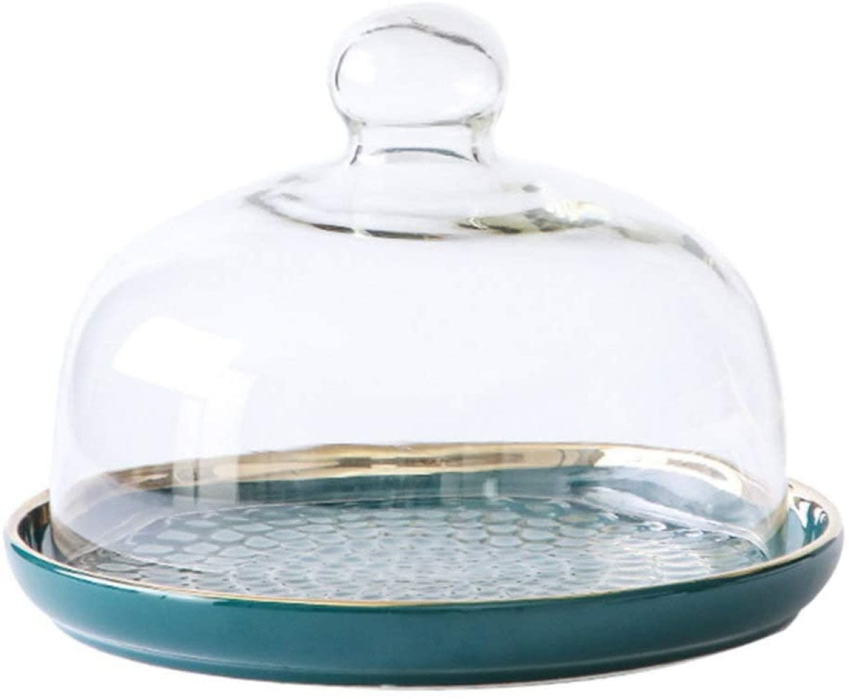 Clear Glass Display Dome 13" x 6" Cloche Bell Jar With Wooden Base Display 