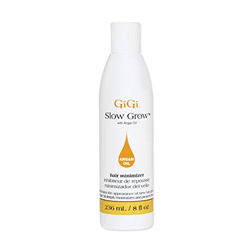 GiGi Slow Grow Hair Inhibitor Lotion with Argan Oil - Hair Regrowth Minimizer, 8 oz