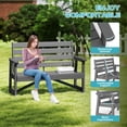 thumbnail image 6 of FODINGHILL Outdoor Bench with 2 Seat,HDPE All Weather Park Bench,700LBS Weight Capacity,Suit for Park,Garden and Porch,Gray, 6 of 8