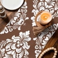 thumbnail image 3 of Brown Boho Table Runner 90 Inches, Vintage Classic Bohemia Flower Textured Bed Runner Dresser Scarves Tabletop for Indoor Outdoor Parties/Ceremony/Banquet, 13" x 90", 3 of 9