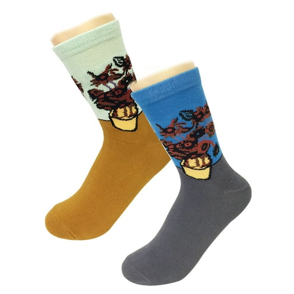 Wrapables® Sunflower Floral Bouquet Crew Socks (Set of 2)