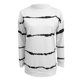 thumbnail image 3 of Gibobby Sudadera con forro polar Mujer Sudadera informal con cuello redondo para mujer, suelto de manga larga con rayas sólidas (Blanco, S), 3 of 5