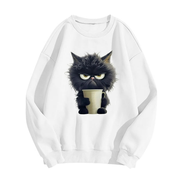 WEAIXIMIUNG Robe Sweat à Manches Courtes pour Femmes, Imprimé Léopard, Pull Décontracté à Manches Longues