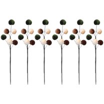 BinKFF 12 Inch Christmas Tree Picks Velvet Christmas Ornaments Spheres Ball Pick Velvet Xmas Tree Branches Hanging Decoration Wreath Home Office Party Ornament