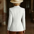 thumbnail image 6 of Blazers for Women Oversized Single Breasted Button Notch Lapel Business Blazer Suit Jacket Casual Solid Loose Comfy Open Front Long Sleeve Work Office Blazer Jackets, 6 of 6