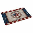 thumbnail image 2 of 4th of July Door Mat&nbsp;Indoor Outdoor Entrance, Non Slip Small Rug for Kitchen Bathroom Entryway Rug, Counrty Star on Wood Independence Day Washable Doormat Floor Mat for Office 16x24 Inch, 2 of 8