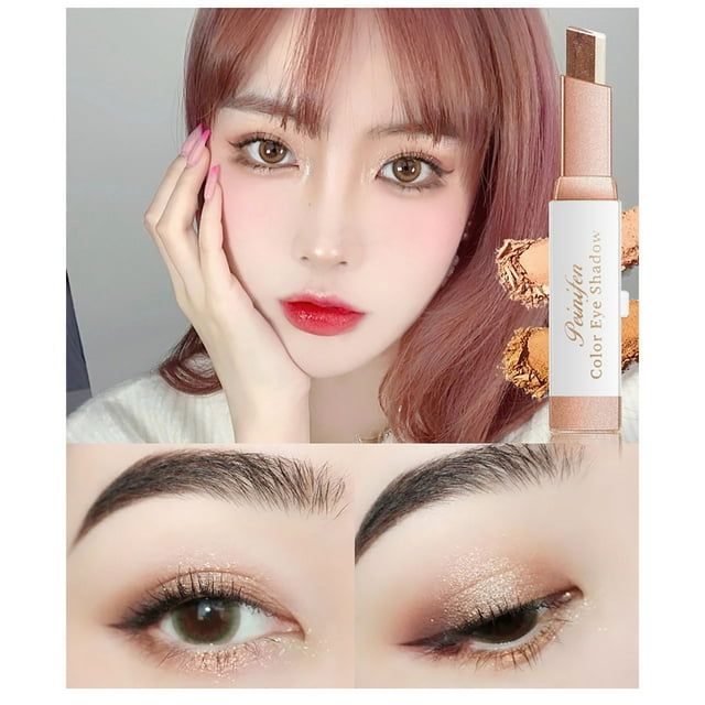 Mareep Gradient Two Color Eyeshadow Stick,the Two Color Eye Shadow Stick Is Water Proof and Not Easy To Fall Off,It Is Suitable for Novices and Lazy Eyes Two Color Eye Shadow Pen
