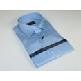 thumbnail image 4 of Men 100% Sateen Cotton Shirt Manschett Quesste Turkey Slim Fit 4010-11 SKy Blue, 4 of 6