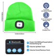 thumbnail image 3 of Unisex Bluetooth Beanie Hat with LED Light,USB Rechargeable Headlamp Cap with Headphones, Built-in Stereo Speakers & Mic Winter Knitted Night Lighted Musical Hat for Hiking, Biking, Camping, 3 of 5