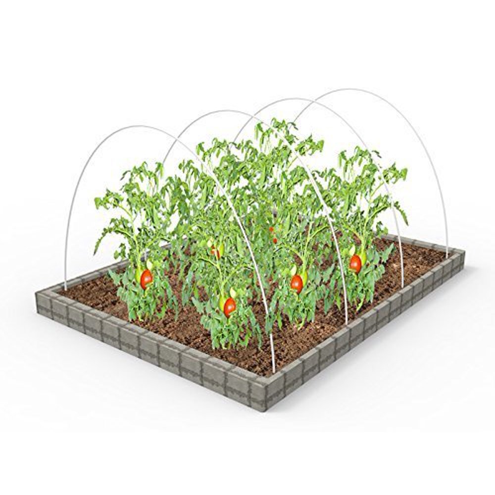 Agfabric 1/4" Dia, 7ft Long Hoops For Greenhouse, White Color, Plant Cover &Frost Blanket For