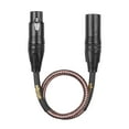 thumbnail image 3 of Clef Audio Labs  XLR Male to XLR Female, Black Zinc Alloy Shell/Grey Copper Braided  1FT-1PK, 3 of 6