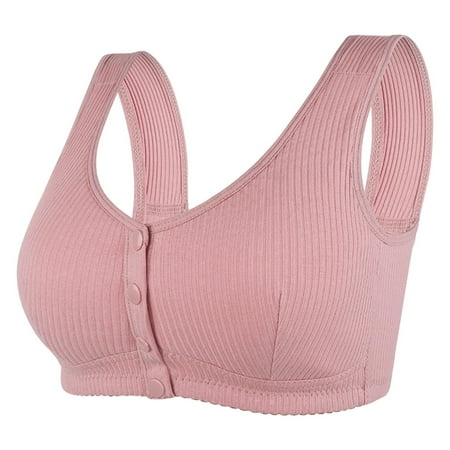 Kcodviy Womens No Steel Ring Bras Pcs Front Close Bra T Sports Bra High Support Back Plus Size Seamless Pack of Bras Unlined Bra for Large Medium Bra Bust