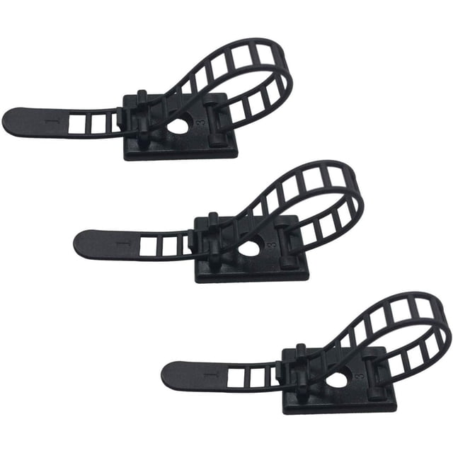 25 piezas organizador de cables de escritorio bridas para cables Clips adhesivos para cables gestión de cables gestión de cables de escritorio