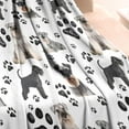 thumbnail image 3 of Schnauzer Dogs with Paw Blanket,Comfortable Soft Lamb Wool Throw Blanket,All Season,Warm Lightweight Blankets for Sofa Bed Couch Living Room Chair,30"x40", 3 of 4