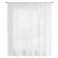 thumbnail image 2 of Pure White Sheer Curtains 108 Inches Extra Long, Simple Solid Color Light Filering Curtains, Privacy Drapes Simi Floor to Veiling Curtain for Living Room Bedroom Large Window Treatment, 2 of 9