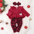 thumbnail image 2 of Camisa y pantalones rojos con volantes Kucnuzki 18-24 m para niños pequeños, 2 of 6