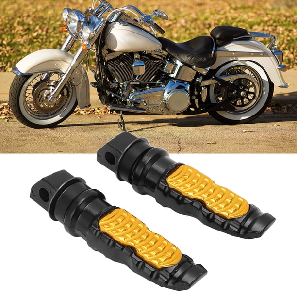 Peguas del pastel Trasero de la Motocicleta, Reposapiés del Pasajero Trasero Aleación de Aluminio A PrueBa de ÓXido Pares Universales Dorados Ant -Slip Para Modificar