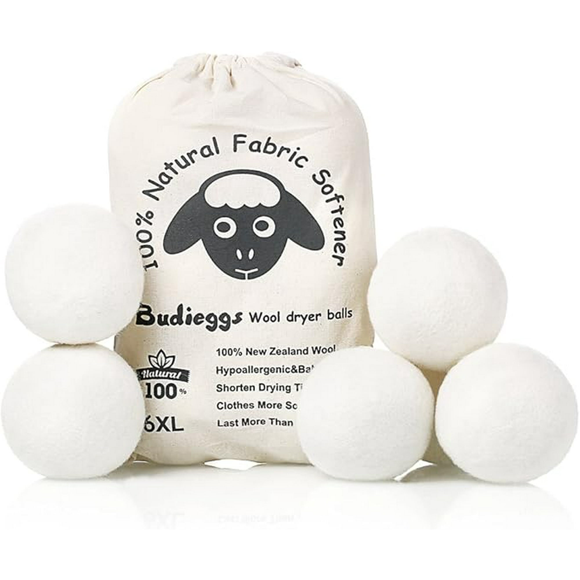 Wool Dryer Balls Natural Fabric Softener 6 Xl Balls 2 | Desertcart