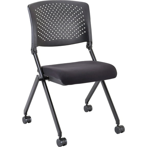 Lorell LLR41848 Nesting Folding Chair, Black
