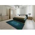 thumbnail image 5 of Ahgly Company Machine Washable Indoor Rectangle Transitional Dark Cyan Green Area Rugs, 4' x 6', 5 of 7