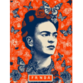 thumbnail image 1 of Frida Kahlo Toile Murale Florale 15,75 X 11,81 Pouces, 1 of 8