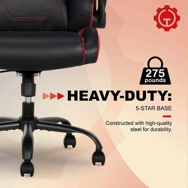 Gamer Gear Sentry Gaming Chair with Flip-Up Armrest and