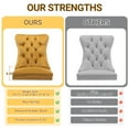 thumbnail image 6 of Paproos Dining Chairs Set of 2, Upholstered High-End Tufted Dining Room Chair with Back Ring and Nailhead Trim, Modern Velvet Kitchen Chairs with Solid Wood Legs for Kitchen, Home,Gold, 6 of 13