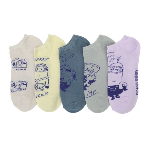 Despicable Me Minions Coffee Break Women's 5-Pair Ankle Socks