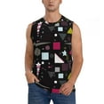 thumbnail image 2 of Fotbe Men's Colorful Geometry Print Men's Sleeveless Muscle Tank Tops Casual T-Shirts for Gym Workout Beach-3X-Large, 2 of 8