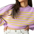 thumbnail image 1 of Ladies‘ Solid Color Knit Sweater with Long Sleeves and Loose Fit, 1 of 9