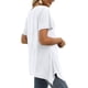 thumbnail image 5 of Mujeres sueltas casual manga corta cuello pico sólido casual blusa camiseta túnica tops Fridja  bn7786, 5 of 8