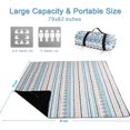 thumbnail image 2 of Picnic Blanket Extra Large(79" x 82"), 3-Layer Thickening Camping Blanket, Machine Washable Outdoor Blanket, Wear-Resistant, Soft and Comfortable, Sandproof Beach Mat for Beach, Park, Lawn(Boho Brown), 2 of 6