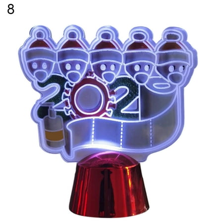 

Greenhome Acrylic Survivor Family Snowman Pattern Christmas Party Pendant with LED Light