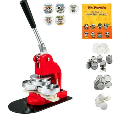 KFFKFF Button Making Machine Badge Pin Machine 3 Inch 75mm 500 Free Parts Press Kit