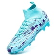 thumbnail image 2 of Zapatos de fútbol antideslizantes para hombre y adolescente, botas de fútbol AG/TF para exteriores, zapatillas transpirables y cómodas para combinar, 2 of 5