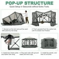 thumbnail image 5 of HOTEEL 12x12 ft Pop Up Gazebo Screen House Tent for Camping with 5 Sidewalls and Mosquito Netting, Waterproof, UV Resistant, Portable Carry Bag, for Outdoor Camping, Lawn and Backyard, Gray, 5 of 7