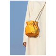 thumbnail image 3 of Women's Velvet Drawstring Small Pouch Bag Mini Bucket Bag Shoulder Bag Handbag Shoulder Bag, Yellow, 3 of 5
