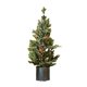 thumbnail image 1 of Árbol de Navidad artificial flocado, árbol de Navidad de cedro de escritorio, decoraciones navideñas de interior, 1 of 5