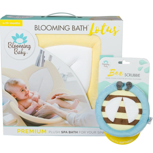 Blooming Bath Blooming Baby Bath Gift Set Yellow/Gray Lotus & Bee
