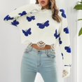 thumbnail image 2 of Vedolay Women's 2023 Tops Womens Plus Size Sweaters Casual Long Sleeve Crewneck Knit Pullover Tops,White L, 2 of 5